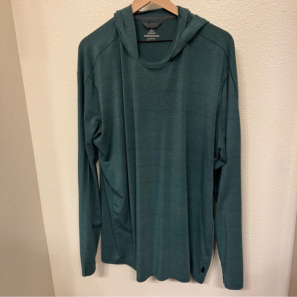 Prana Watchtower Hoodie XXL Green Long Sleeve UPF Lightweight